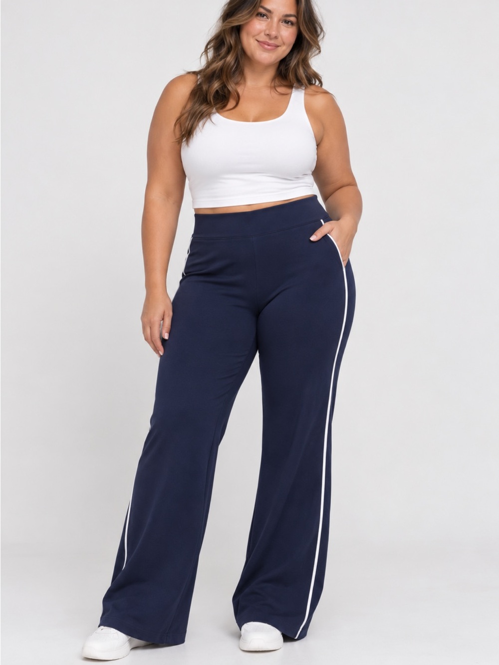Spanx Air Essentials Pique Flare Track Pants Blue Size XL